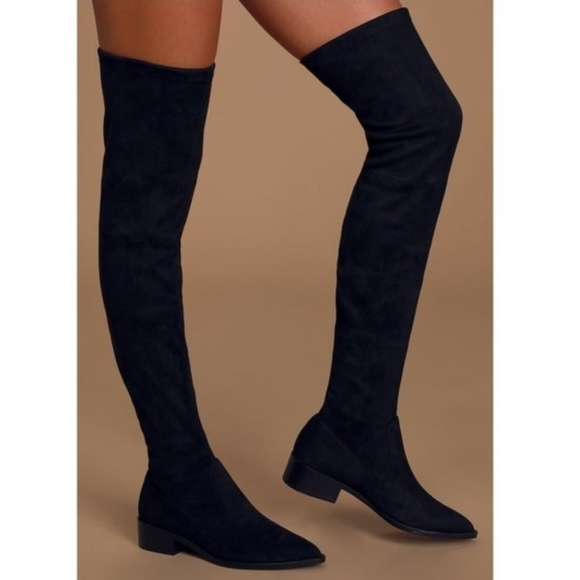 NEW Steve Madden Jody Black Tigh High Boots - Picture 1 of 7